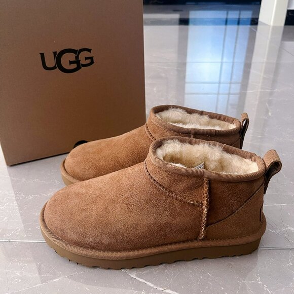 Women’s Ugg Classic Ultra Mini Boots Chestnut - Picture 1 of 6